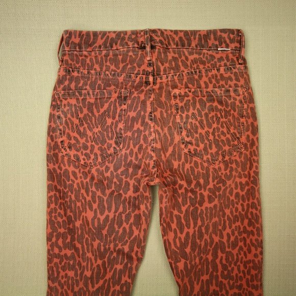 Mother High Waisted Looker Ankle Fray Jeans Women's Size 26 Animal Attraction - Picture 5 of 12